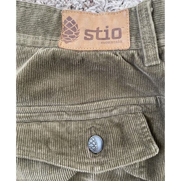 STIO Mens Olive Green Cotton Corduroy Pants 5 pocket Size 40R 40x32 - Picture 3 of 7